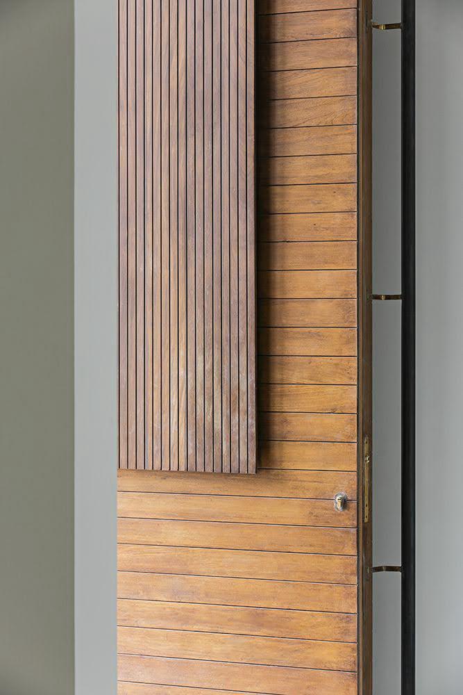 Porte Bi-texture et Contraste Boisé