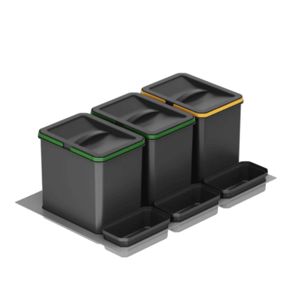 Poubelle de tiroir avec couvercle manuel