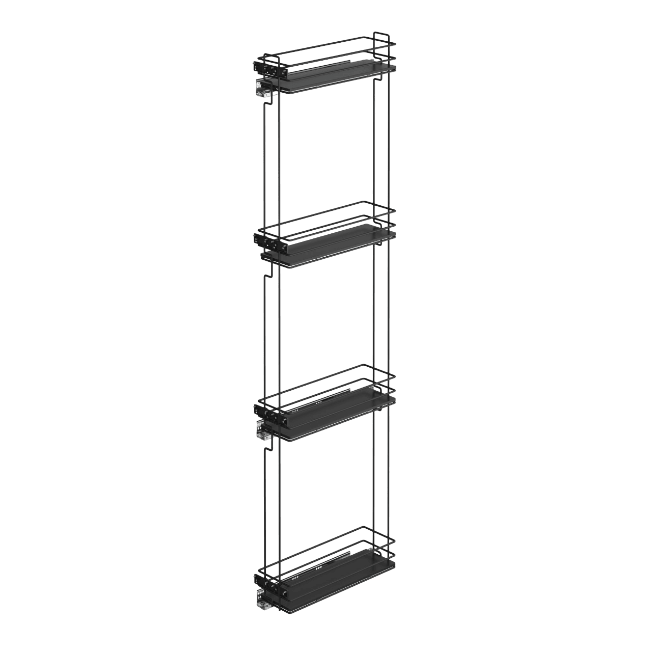 Porte bouteille coulissante à fond bois, Gauche et droite 