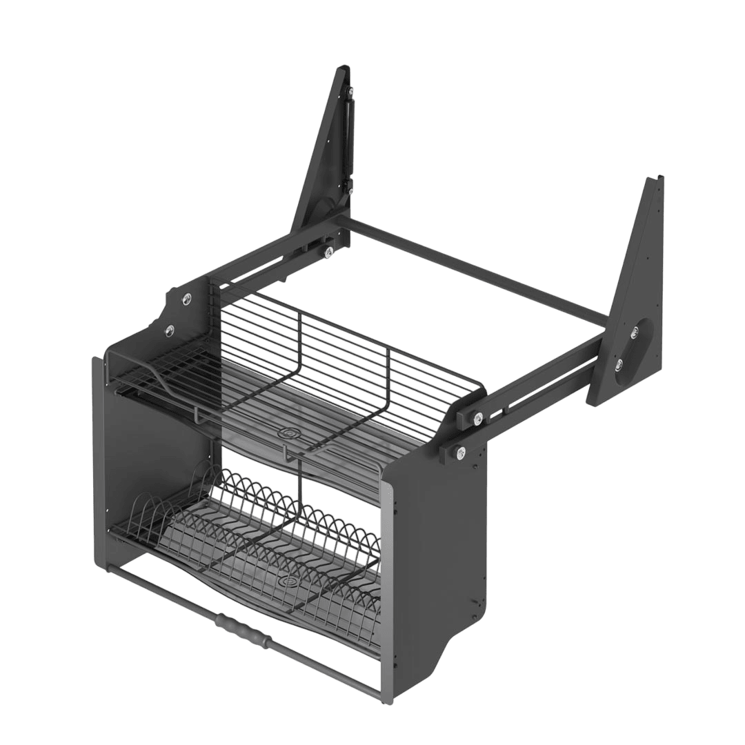 Egouttoir rabattable avec élévateur.